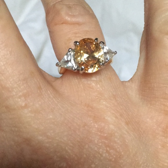 ❤️CZ GEMSTONE GOLD GORGEOUS RING ENGAGEMENT BIRTHSTONE SIZE 4 - Picture 15 of 16